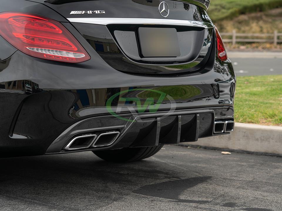 RW Carbon Mercedes W205 C63/C63S AMG DTM CF Diffuser - Image 9