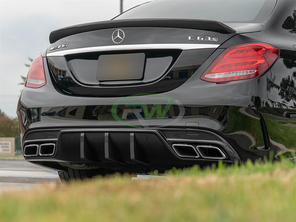 RW Carbon Mercedes W205 C63/C63S AMG DTM CF Diffuser - Image 10