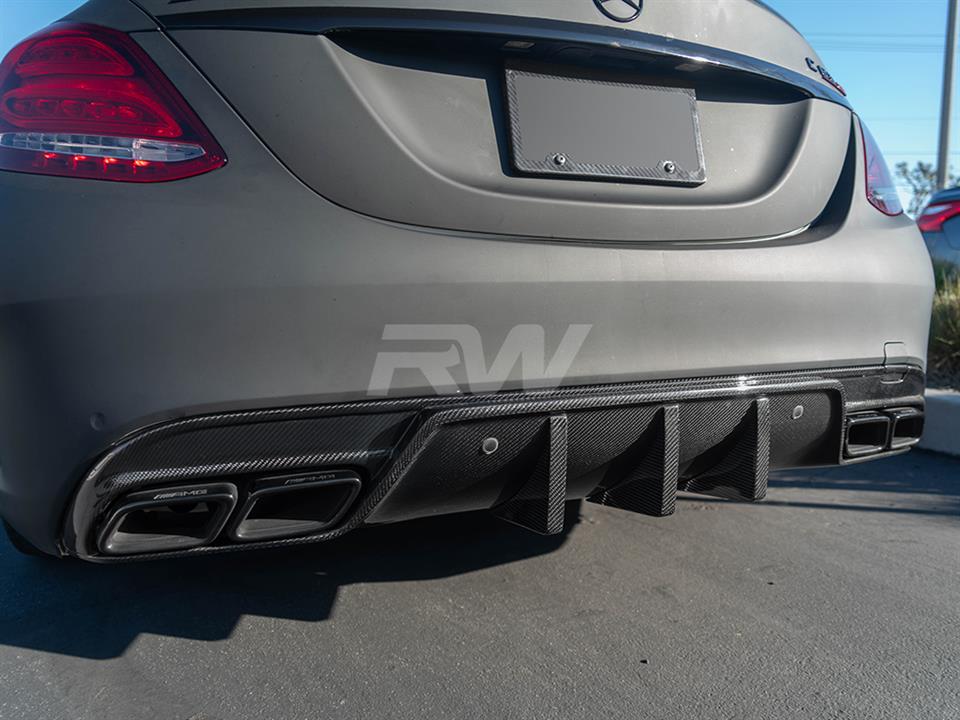 RW Carbon Mercedes W205 C63/C63S AMG DTM CF Diffuser - Image 11