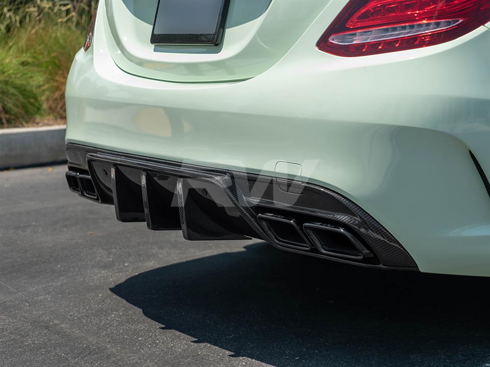 RW Carbon Mercedes W205 C63/C63S AMG DTM CF Diffuser - Image 5
