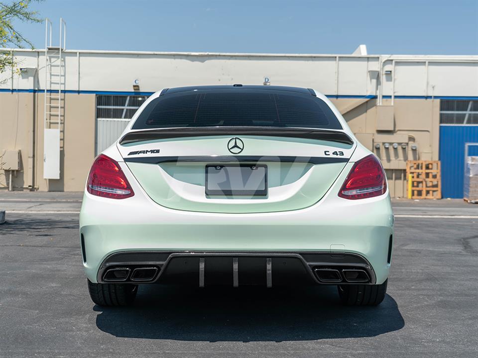 RW Carbon Mercedes W205 C63/C63S AMG DTM CF Diffuser - Image 6