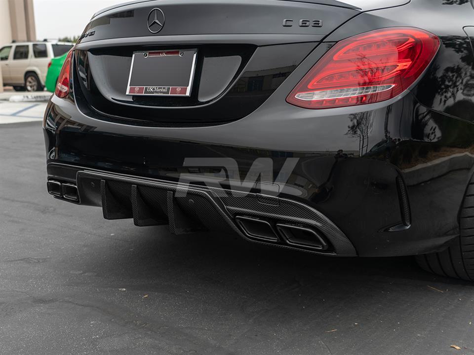 RW Carbon Mercedes W205 C63/C63S AMG DTM CF Diffuser - Image 8