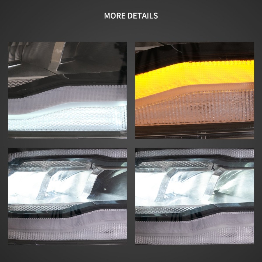 Vland 2009-2018 Dodge Ram 4th Gen 1500 2500 3500 LED Reflection Bowl Headlights - Image 5