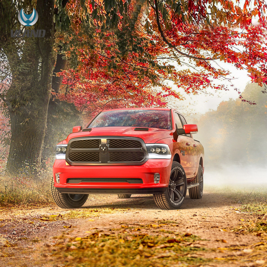 Vland 2009-2018 Dodge Ram 4th Gen 1500 2500 3500 LED Matrix Projector Headlights Black - Image 6