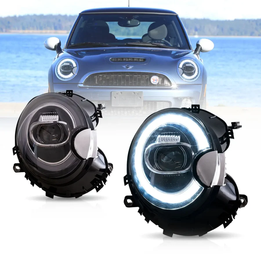 Vland 2007-2015 Mini Cooper LED Headlights (R55 R56 R57 R58 R59) With Dual Beam Projector