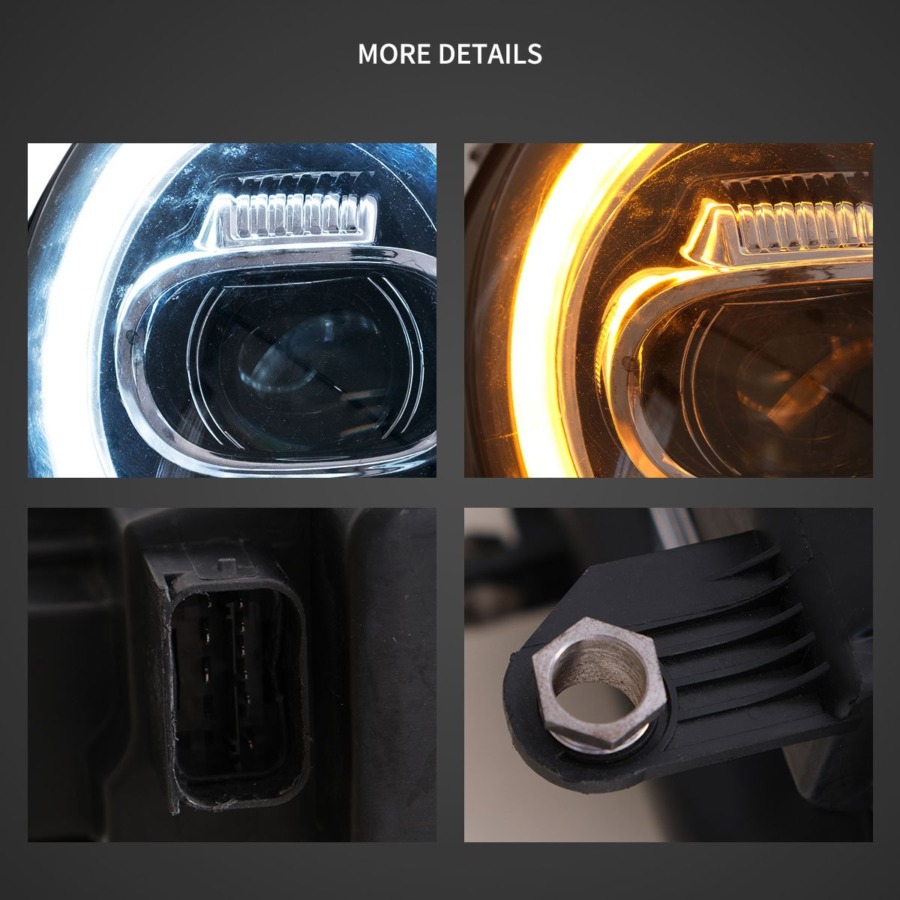 Vland 2007-2015 Mini Cooper LED Headlights (R55 R56 R57 R58 R59) With Dual Beam Projector - Image 3