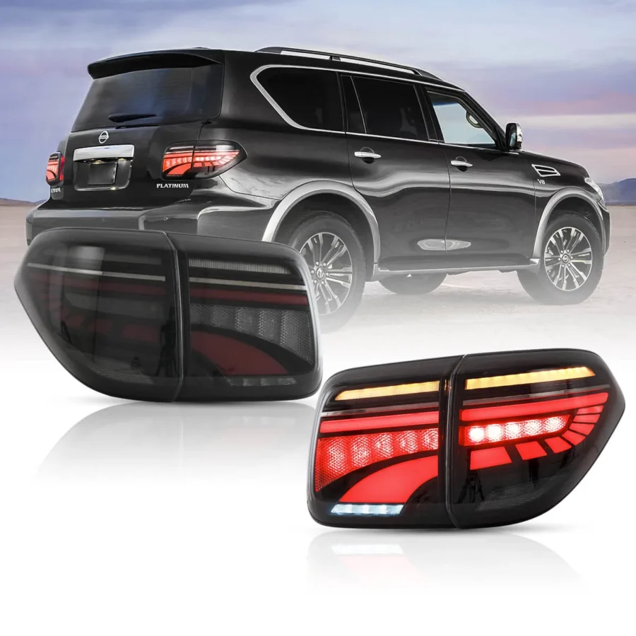 Vland 2010-2022 Nissan Patrol 6th Gen(Y62)2017-2020 Armada 2nd Gen (Y62) Pre-Facelift LED Tail Lights With Dynamic Welcome Lighting