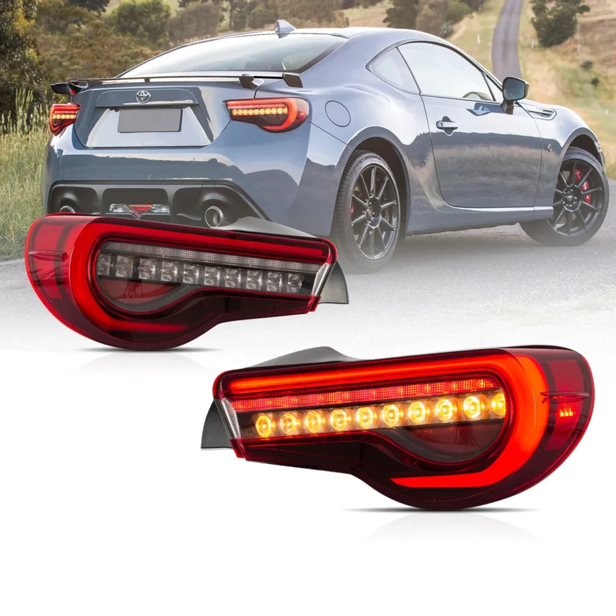 Vland 2012-2020 Toyota 86 GT86 2013-2020 Subaru BRZ 2013-2020 Scion FR-S Full LED Tail Lights w/ Sequential Indicators Turn