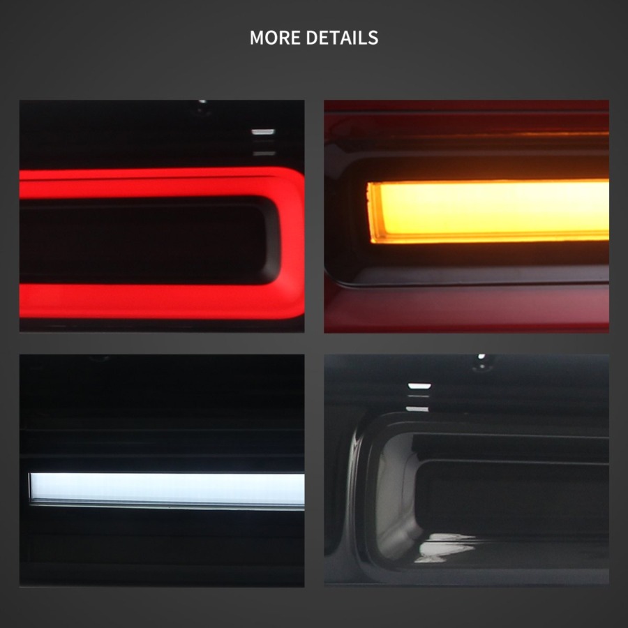 Vland 2008-2014 Dodge Challenger 3rd Gen (LC) Pre-Facelift Tail Lights With Sequential Turn Signal - Image 3