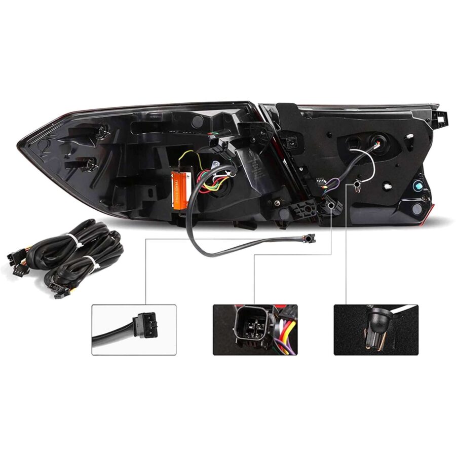 Vland 2018-2022 Honda Accord 10th Gen LED Tail Lights With Dynamic Welcome Lighting Smoked - Image 8