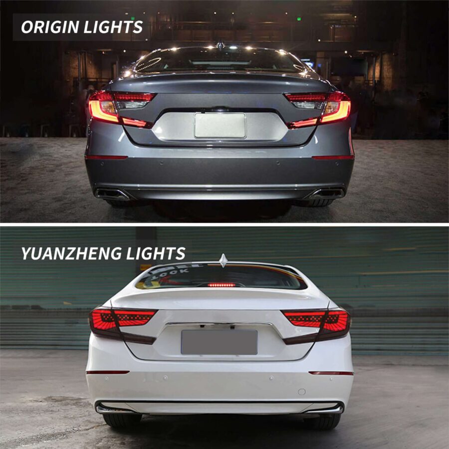 Vland 2018-2022 Honda Accord 10th Gen LED Tail Lights With Dynamic Welcome Lighting Smoked - Image 9