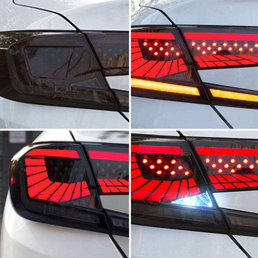 Vland 2018-2022 Honda Accord 10th Gen LED Tail Lights With Dynamic Welcome Lighting Smoked - Image 5