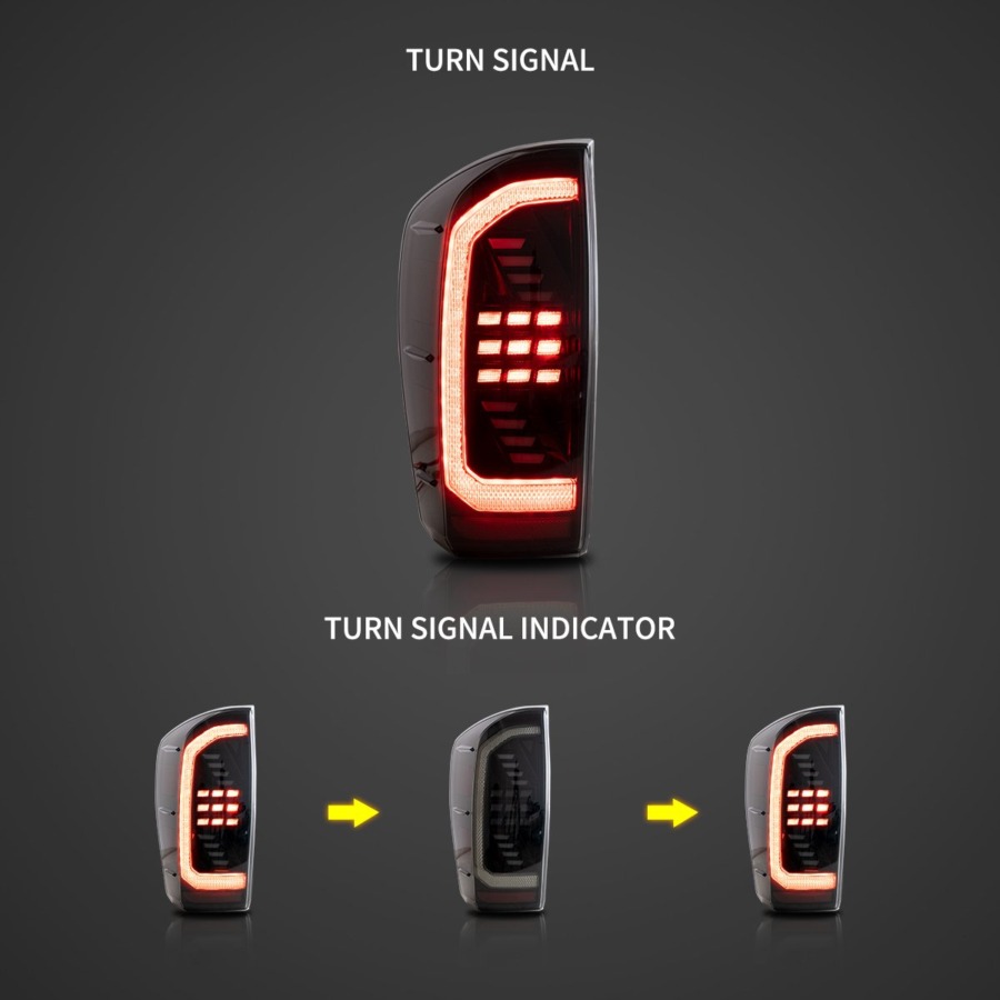 Vland 2016-2023 Toyota Tacoma 3rd Gen (N300) LED Tail Lights With Dynamic Welcome Lighting - Image 3