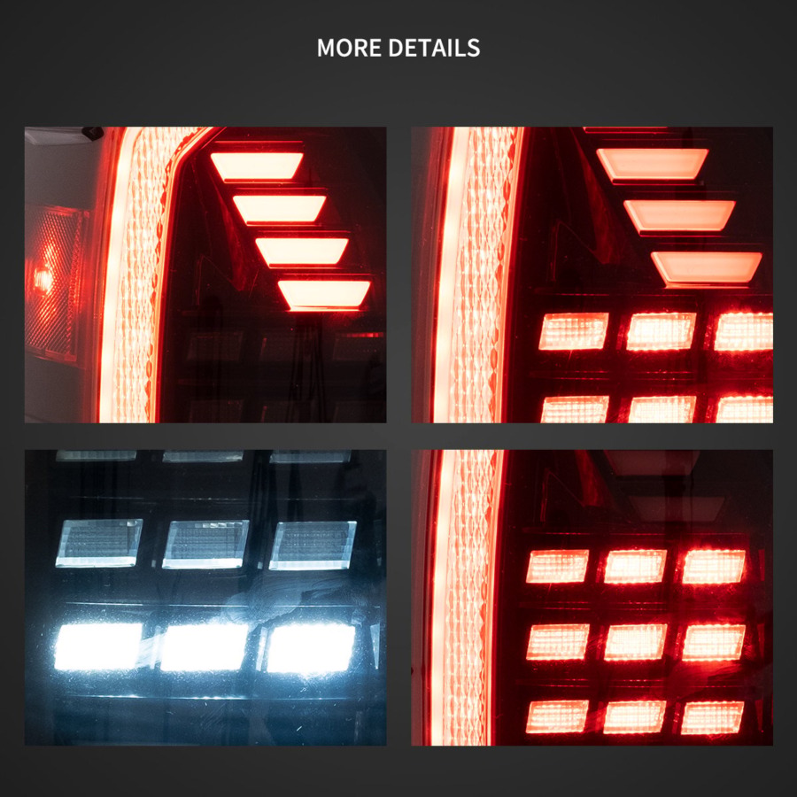 Vland 2016-2023 Toyota Tacoma 3rd Gen (N300) LED Tail Lights With Dynamic Welcome Lighting - Image 8