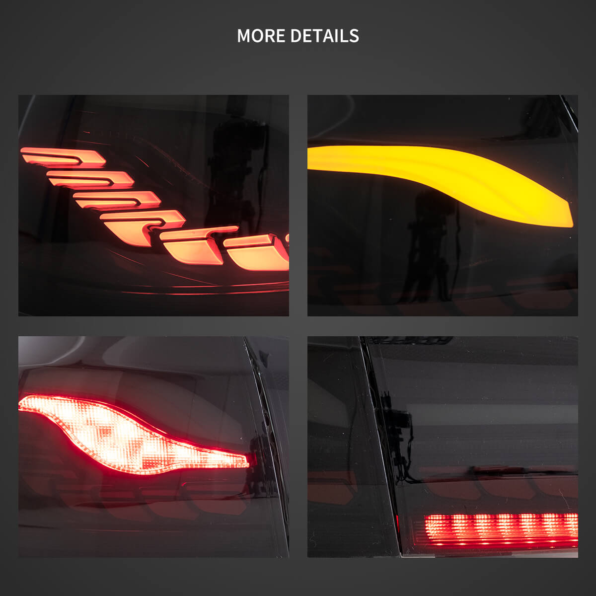 Vland 2008-2014 Volkswagen Golf 6th Gen Mk6 Hatchback II OLED Tail Lights With Dynamic Welcome Lighting (GTS Style) - Image 6