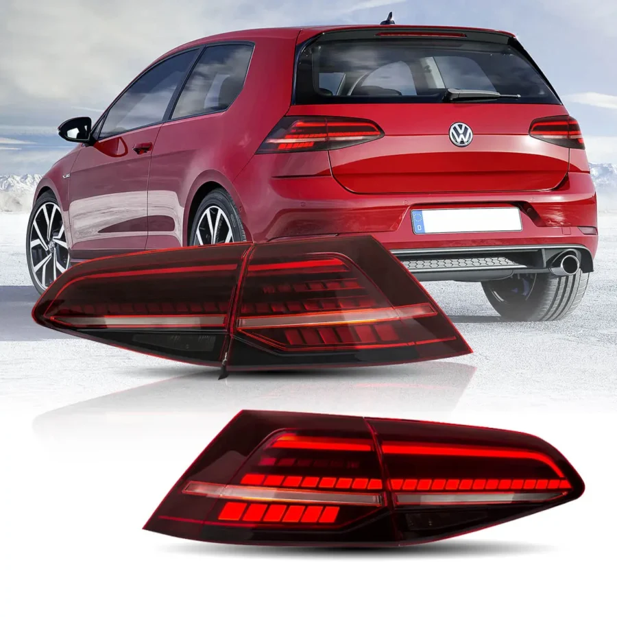 Vland 2013-2021 Volkswagen Golf MK7 MK7.5 Hatchback LED Tail Lights with Sequential Turn Signal