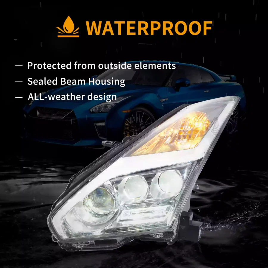 Vland 2008-2023 Nissan GT-R R35 LED Headlights - Image 7