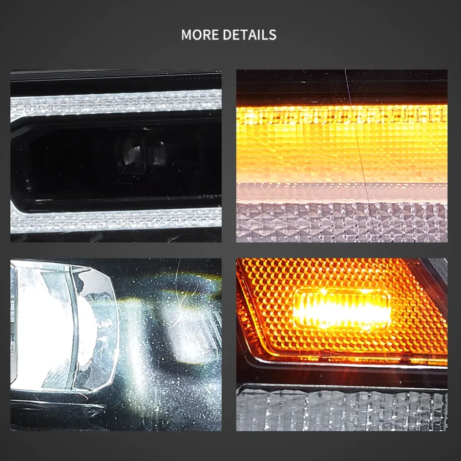 Vland 2009-2018 Dodge Ram 1500 2500 3500 Headlights Full LED Black - Image 7