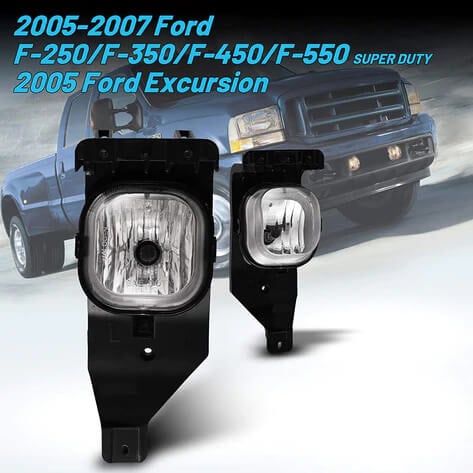 Vland 2005-2007 Ford F250 350 450 550 4000 (SUPER DUTY) 1 Pair Fog Lights (Bulbs Included)(US Available)