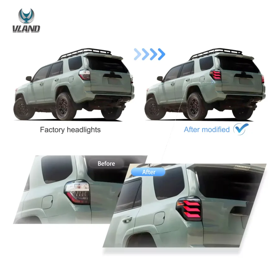 Vland 2010-2024 Toyota 4Runner Tail Lights Full LED - Image 5
