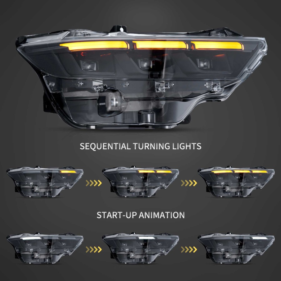 Vland 2023-2026 Ford Mustang S650 Headlights Full LED With Start-up Animation - Image 3
