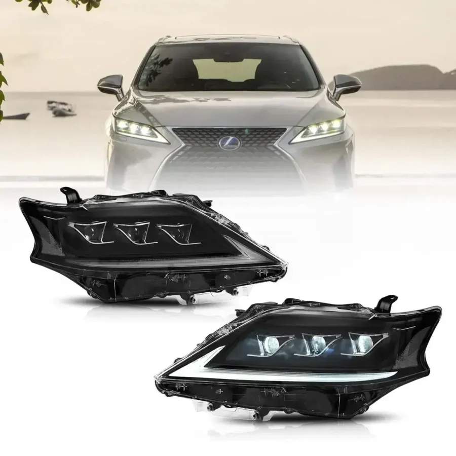 Vland 2013-2015 Lexus RX270 RX350 RX450H (AL10) LED Matrix Headlight Black