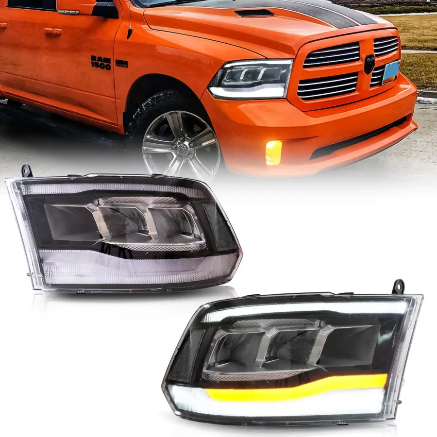 Vland 2009-2018 Dodge Ram 4th Gen 1500 2500 3500 LED Reflection Bowl Headlights