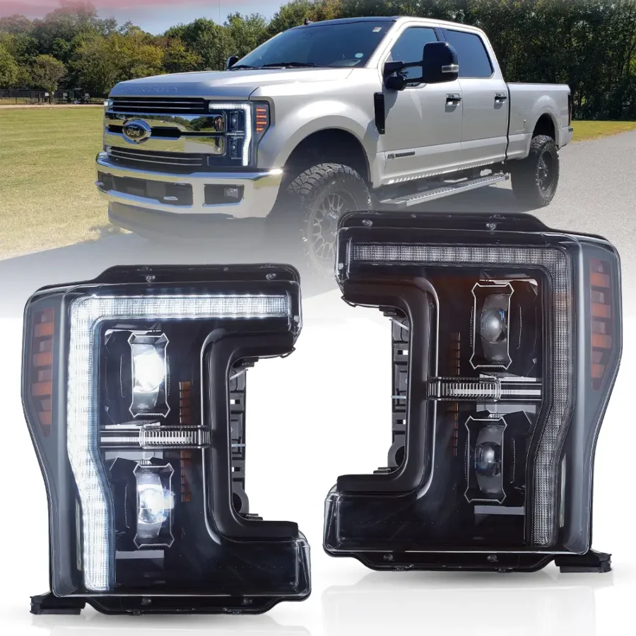 Vland 2017-2019 Ford F250 350 450 F550 Super Duty LED Projector Upgrade Headlights