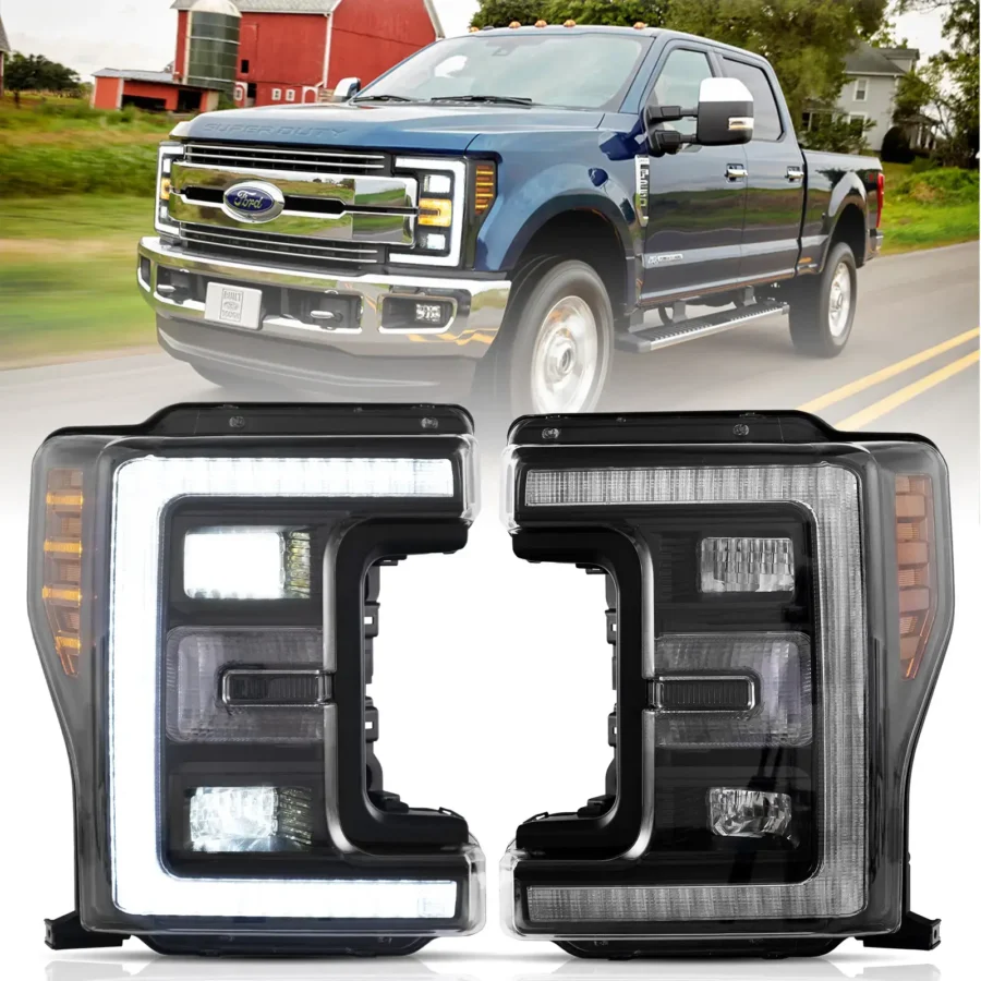 Vland 2017-2019 Ford F250 F350 F450 F550 Super Duty Full LED Headlights
