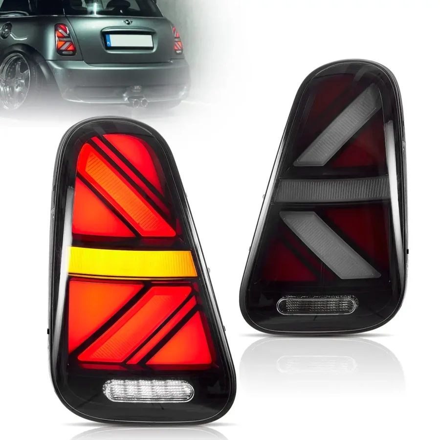 Vland 2001-2006 Mini R Series 1st Gen(R50 R52 R53) LED Tail Lights Sequential Turn Signal With Dynamic Welcome Lighting