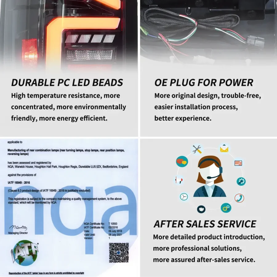 Vland 2007-2013 Chevrolet Silverado 1500 2500HD 3500HD & 2007-2010 GMC Sierra LED Tail Lights Clear - Image 7