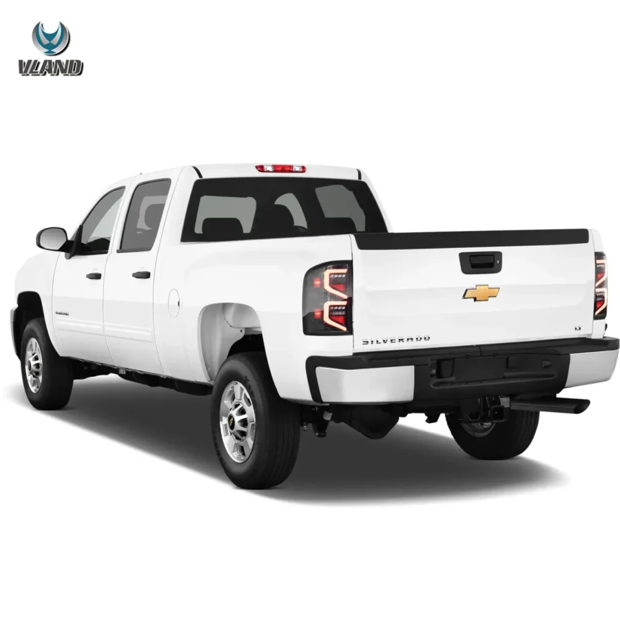 Vland 2007-2013 Chevrolet Silverado 1500 2500HD 3500HD & 2007-2010 GMC Sierra LED Tail Lights Clear - Image 4