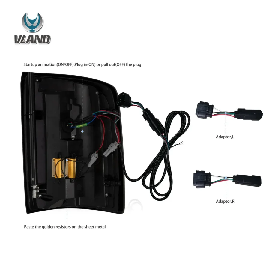 Vland 2014-2018 Chevrolet Silverado LED Tail Lights With Dynamic Welcome Lighting - Image 8