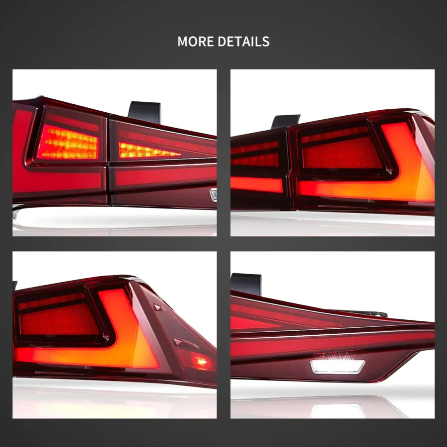 Vland 2014-2020 Lexus IS 250 200t 300h F Sport LED Tail Lights Unique Design - Image 5
