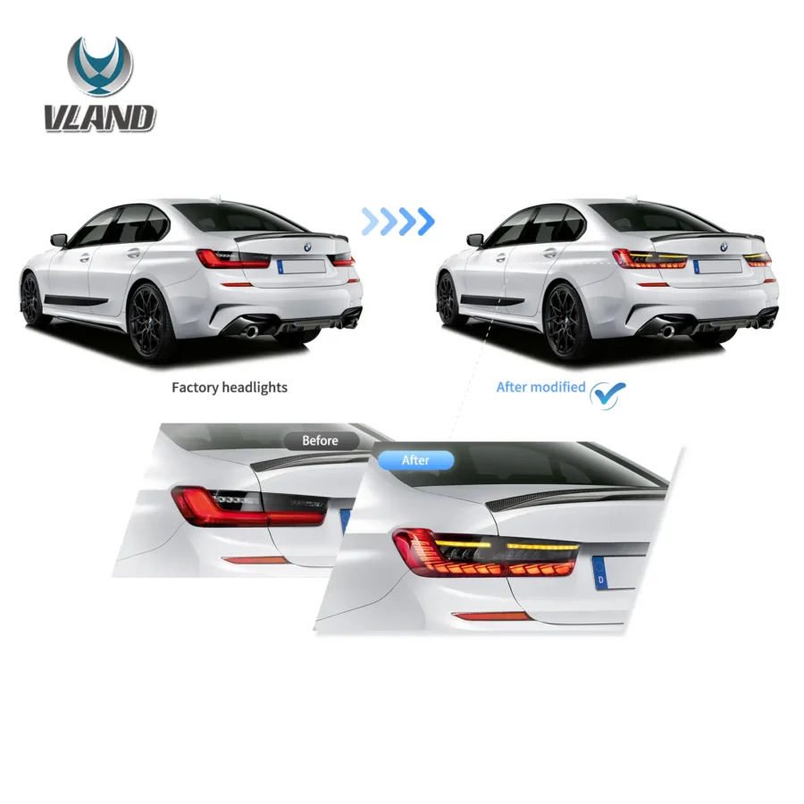 Vland 2018-2024 BMW 3 Series G20/G80 M3 OLED Tail Lights Sequential Turn Signal With Dynamic Welcome Lighting - Image 6