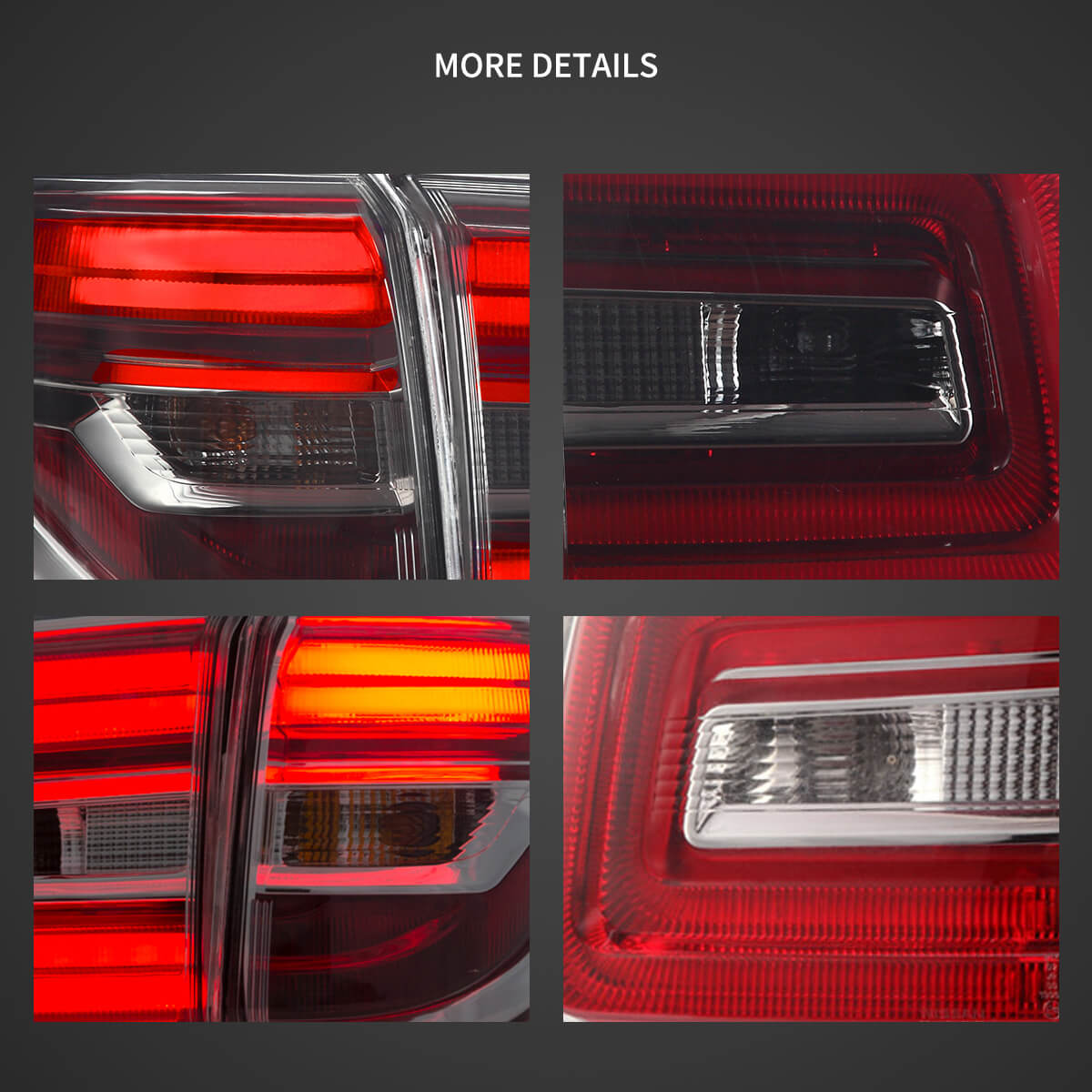 Vland 2010-2022 Nissan Patrol 6th Gen(Y62)2017-2020 Armada 2nd Gen (Y62) Pre-Facelift LED Tail Lights Clear - Image 4
