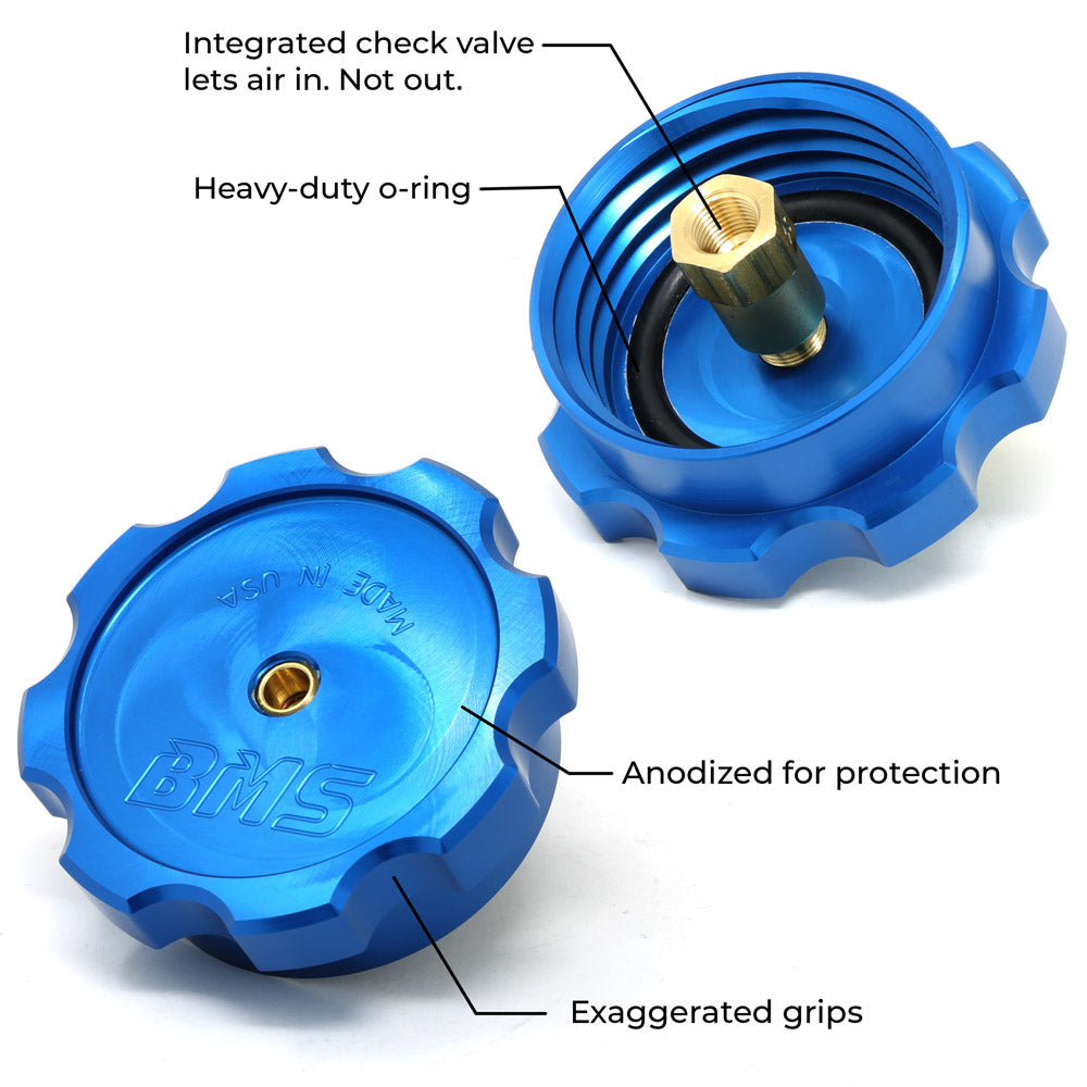 BMS Billet Water/Methanol Injection (WMI) Tank Cap with Safety Check Valve - Image 6