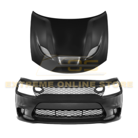 Extreme Online Store EOS Charger SRT Hellcat Conversion Bumper Kit & Hood Cover