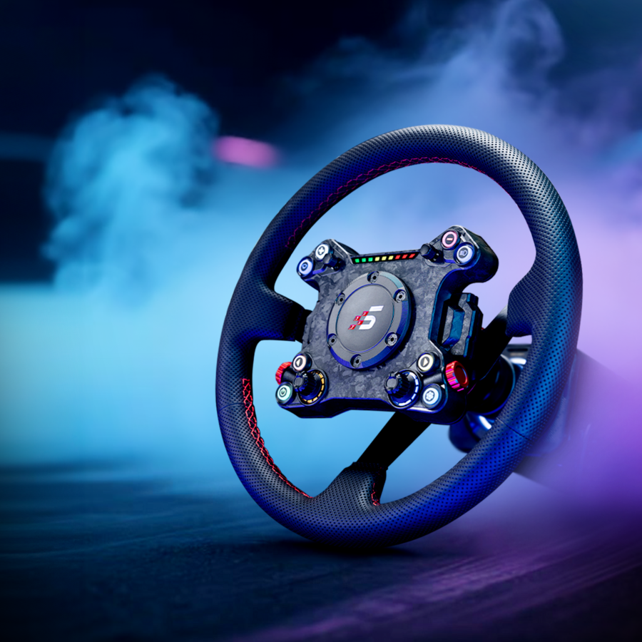 Simagic NEO X Series Steering Wheels - mounted on base