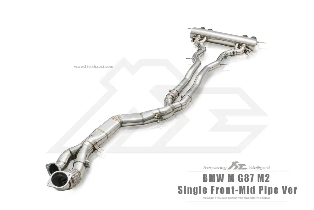 Fi 2022-2025 BMW G87 M2 Single Front Mid Pipe Valvetronic Catback Exhaust - Image 4
