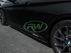 RW Carbon F32 F33 F36 Carbon Fiber Side Skirt Extensions - Image 5