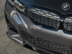 RW Carbon G20 3D Style Carbon Fiber Front Lip Spoiler for BMW 3 Series - Image 3