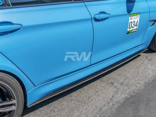 RW Carbon BMW F80 M3 Carbon Fiber Side Skirt Extensions