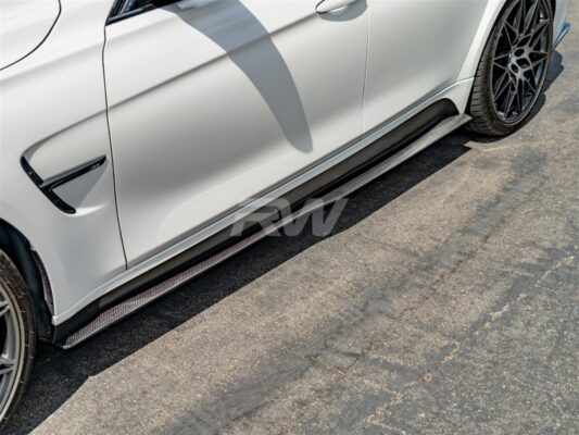 RW Carbon BMW F80 M3 GTX Carbon Fiber Skirt Extensions