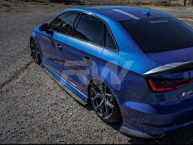 Brand: 2020-2024 Audi A3 S3 RS3 GTX Carbon Fiber Side Skirt Extensions