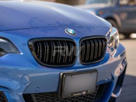 Brand: 2020-2024 BMW 2 Series F22 F23 F87 Double Slat Gloss Black Grilles