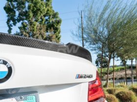 Brand: 2020-2024 BMW 2 Series F22 F87 CS Style Carbon Fiber Trunk Spoiler