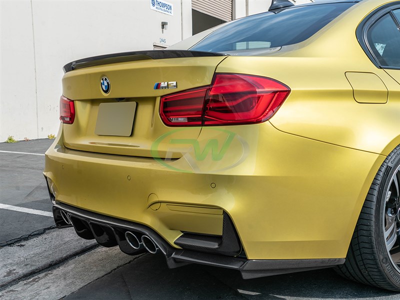 Brand: 2020-2024 BMW 3 Series F8X M3/M4 CF Rear Bumper Splitters