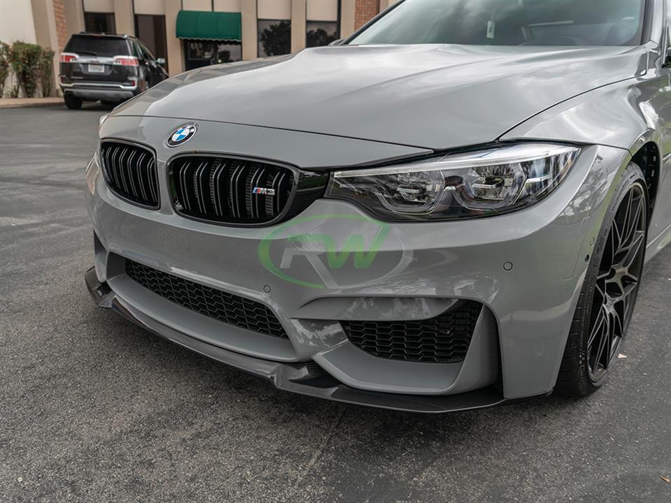 Brand: 2020-2024 BMW 3 Series F8X M3 M4 CS Style CF Front Lip Spoiler