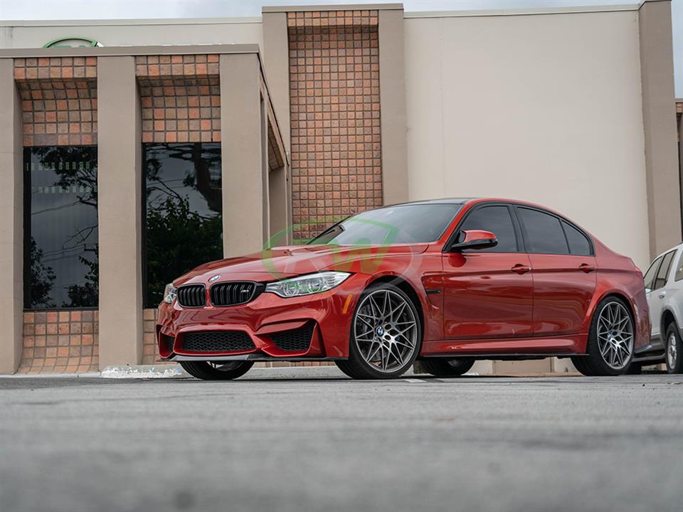 Brand: 2020-2024 BMW 3 Series F8X M3 M4 CS Style CF Front Lip Spoiler